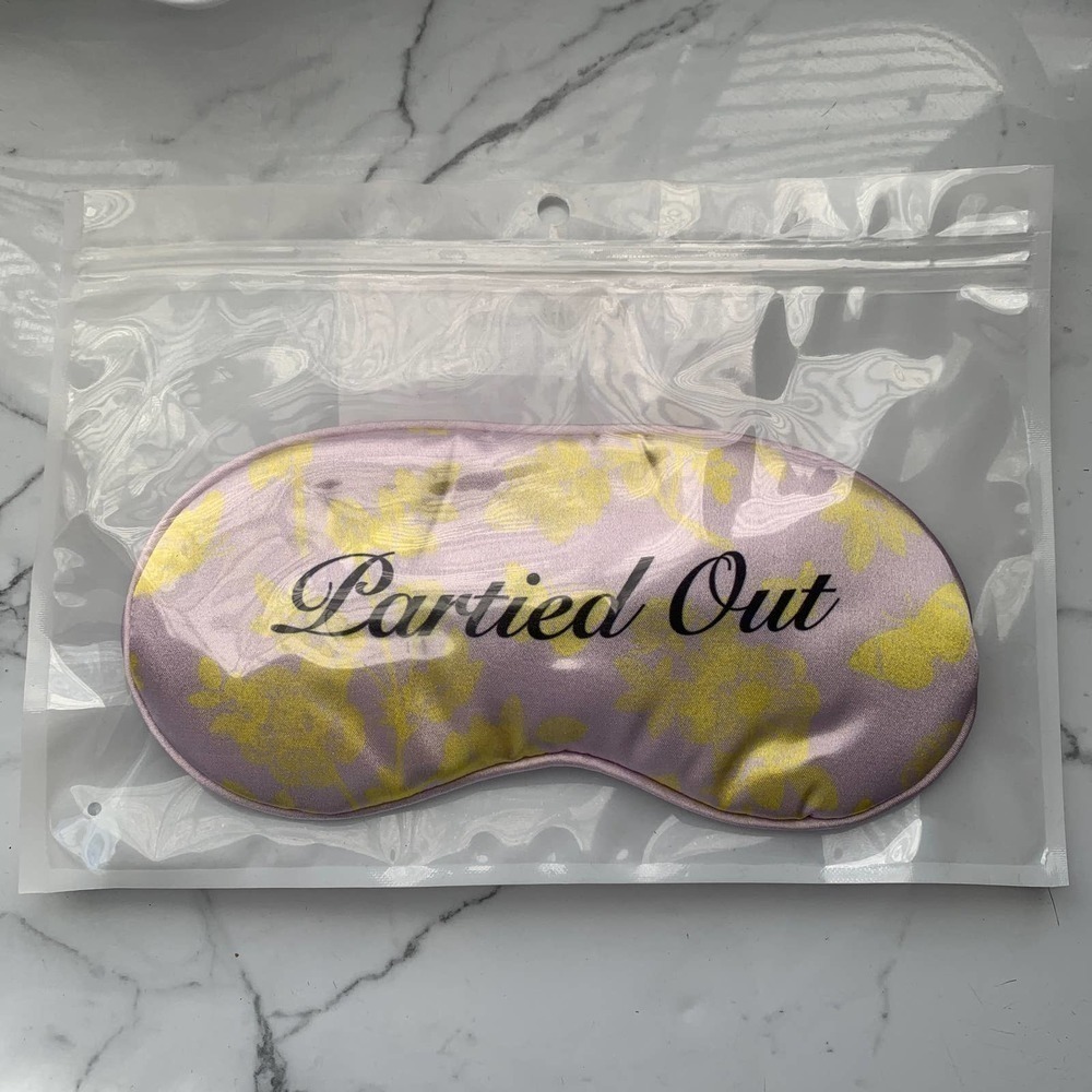 Partied Out Sleep Mask Lavender Fizz Satin Eye Mask